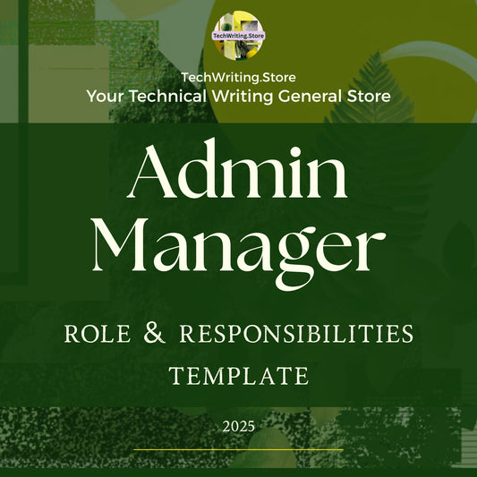 Role Profile Word Doc, Plain Text, PDF, and Markdown Template for an Admin Manager