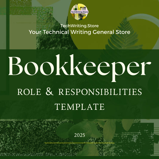 Bookkeeper (Full Charge) Role & Responsibilities Template (Word, PDF, TXT, MD) – Instant Download for Hiring Clarity
