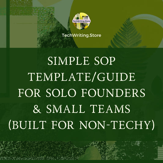 Simple SOP Template and Guide for Solo Founders & Small Teams